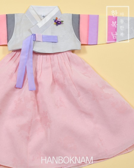 [아동한복 판매] 색동저고리 핑크치마 여아한복 돌한복 설빔